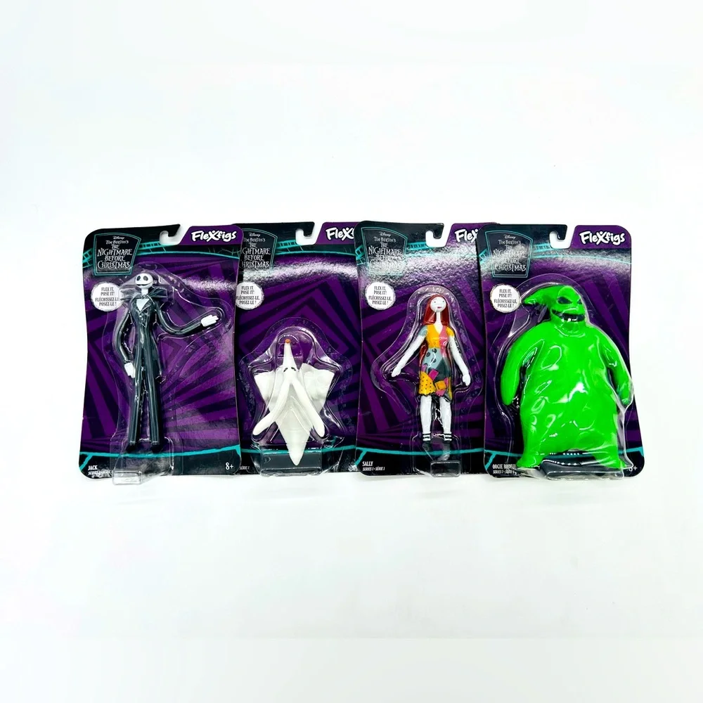 Disney Nightmare Before Christmas SET of 6 Flex Figs Poseable Figures 4"-6" NEW - Picture 1 of 3